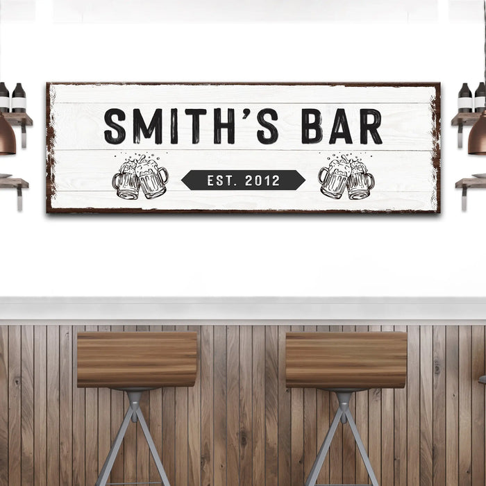 Family Bar Sign by Tailored Canvases