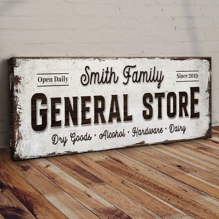 Family General Store Sign by Tailored Canvases