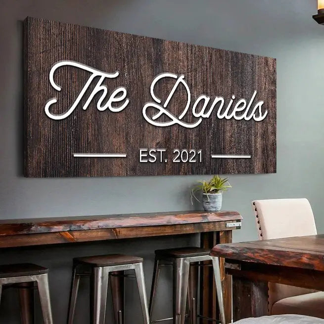 Family Name Sign IV by Tailored Canvases