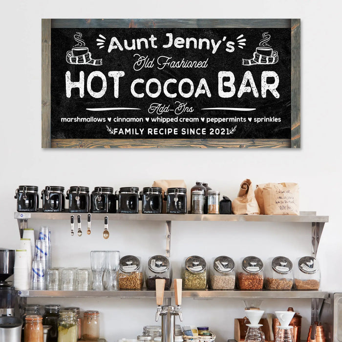 Family Recipe Old Fashioned Hot Cocoa Sign II by Tailored Canvases