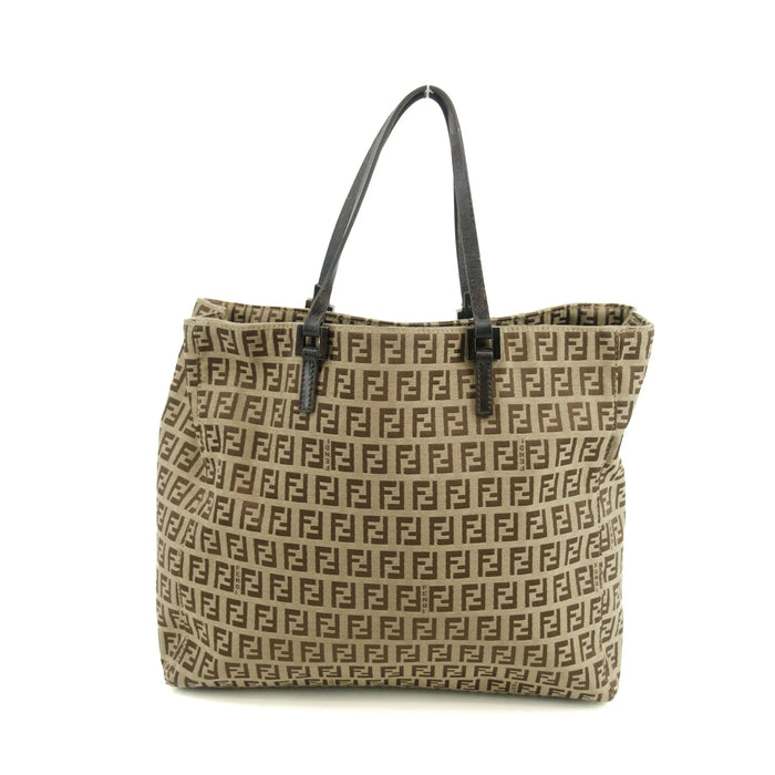 Fendi FF Zucchino Beige Canvas Shoulder Bag #3607 by Bolt Boutique