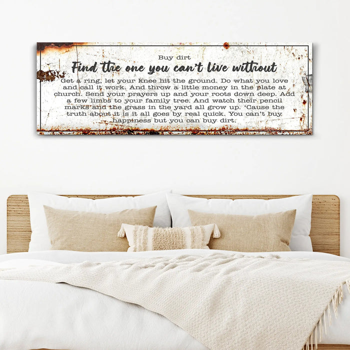 Find The One You Can't Live Without Family Sign by Tailored Canvases
