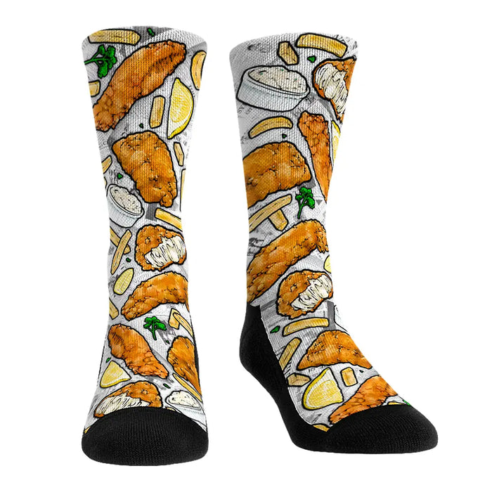Fish & Chips All-Over by Rock 'Em Socks