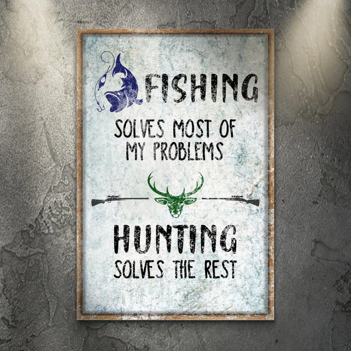 Fishing And Hunting Sign by Tailored Canvases