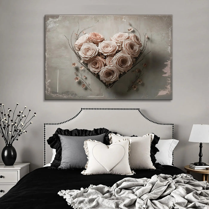 Floral Heart Wall Art by Tailored Canvases