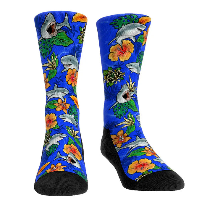 Floral Sharks by Rock 'Em Socks