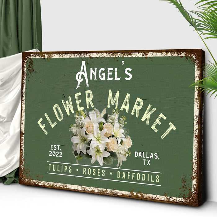 Flower Shop Sign II by Tailored Canvases