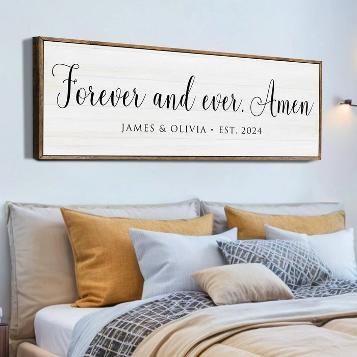 Forever And Ever Amen Faith Sign by Tailored Canvases