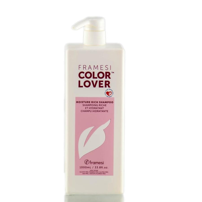 Framesi Color Lover Moisture Rich Shampoo, Sulfate-Free, Color-Treated, 33.8 oz