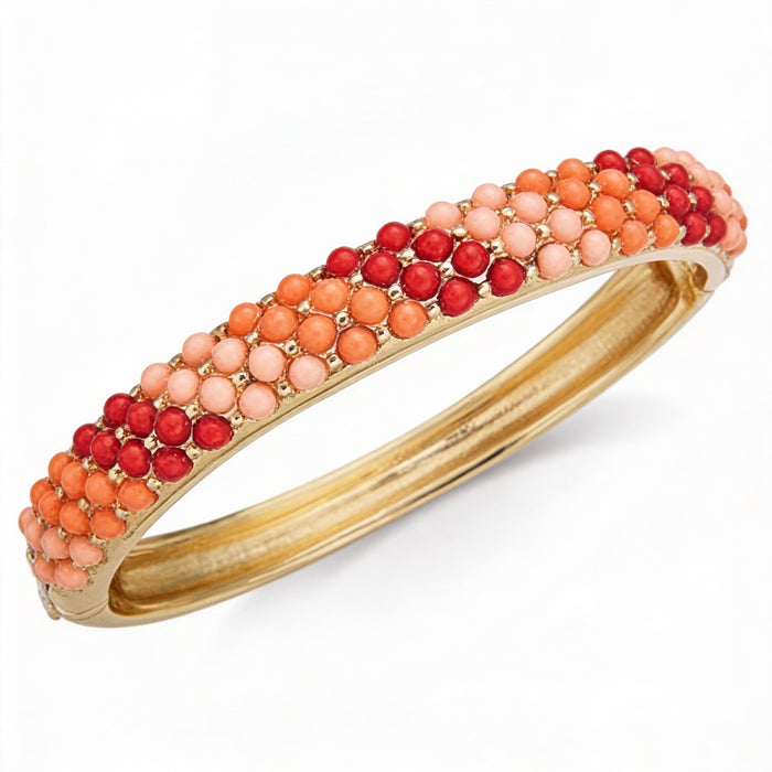 Charter Club Gold-Tone Multicolor Imitation Pearl Bangle Bracelet by Vanessa Jane