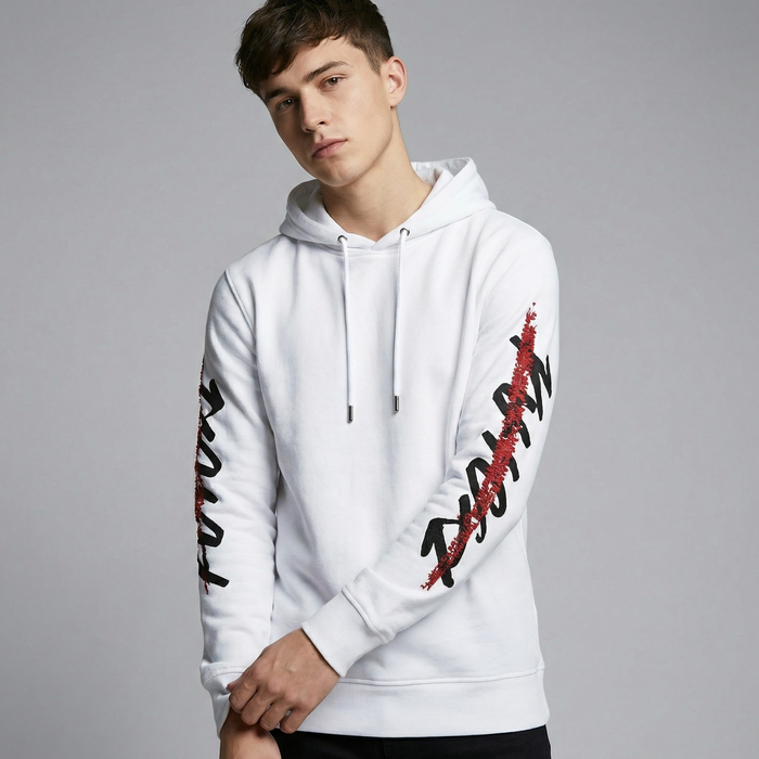 I-n-c Mens Sequin Graphic Hoodie Sweatshirt - Medium by Vanessa Jane