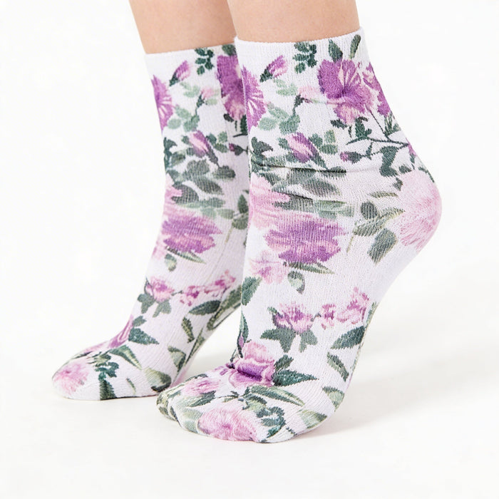 INC Women's Floral Anklet Socks One Pair One Size by Vanessa Jane