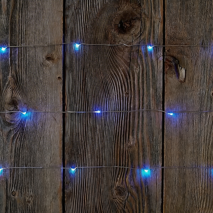 Tiny Lites Battery Operated Silver Wire Indoor Led Light String Blue 9.8-Ft by Vanessa Jane