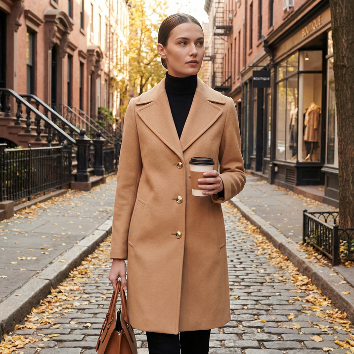 Calvin Klein women's Oversized-Collar Walker Coat, Size XL by Vanessa Jane