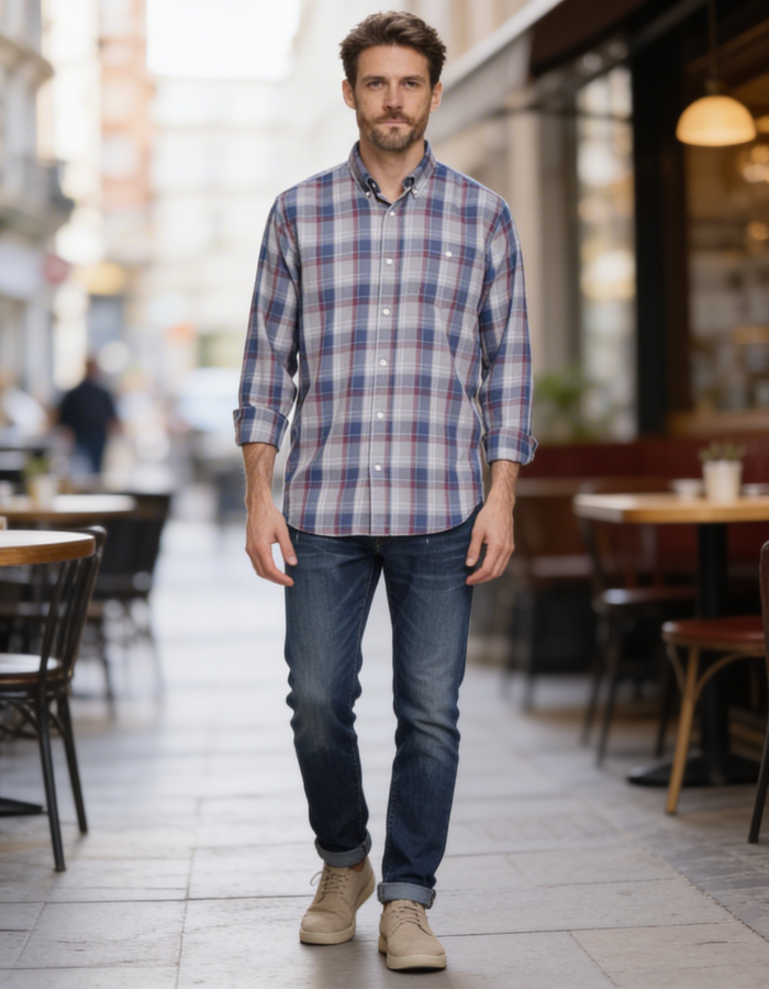 Weatherproof Vintage Mens Button-Down Plaid Shirt, Size Medium by Vanessa Jane