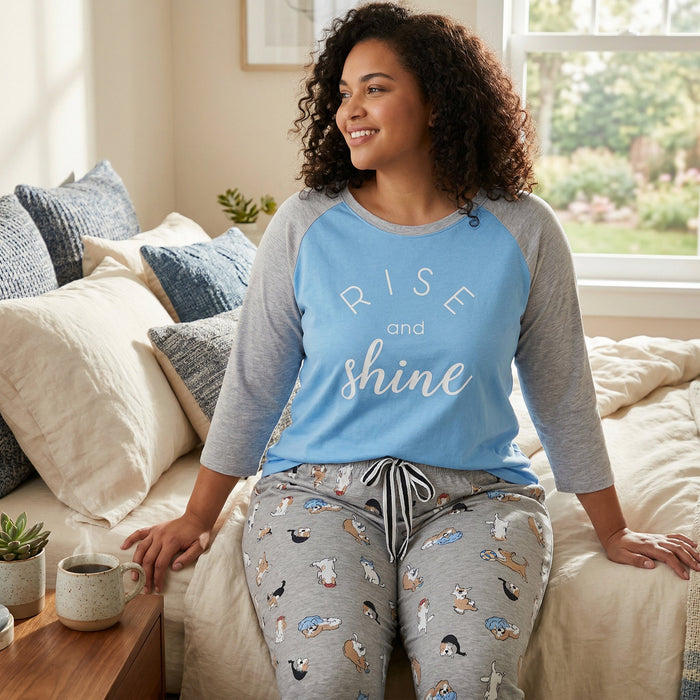 Jenni by Jennifer Moore Plus Size Graphic Sleep Top, Size 2X by Vanessa Jane