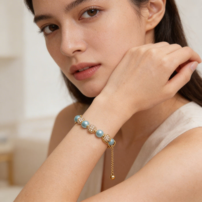 Charter Club Pave and Imitation Pearl Slider Bracelet by Vanessa Jane