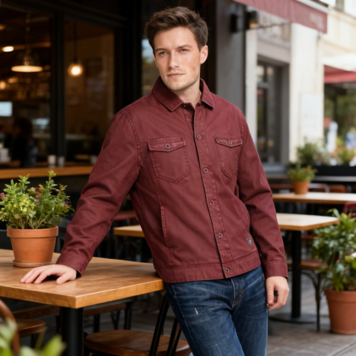 Weatherproof Vintage Mens Waxed Sherpa Lined Trucker Jacket, Size Medium by Vanessa Jane