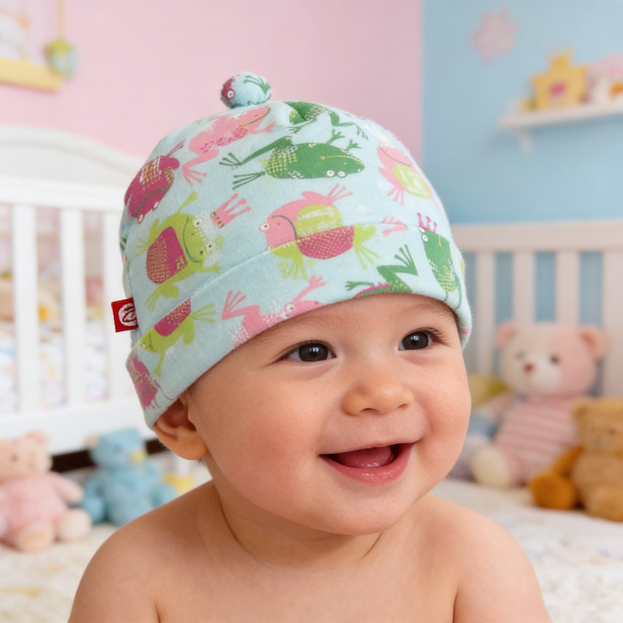 Zutano Baby Girls Cotton Hat, Frog Princess 12 months by Vanessa Jane