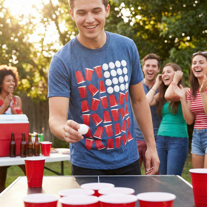 Univibe Mens Beer Pong Graphic T-Shirt, XL by Vanessa Jane