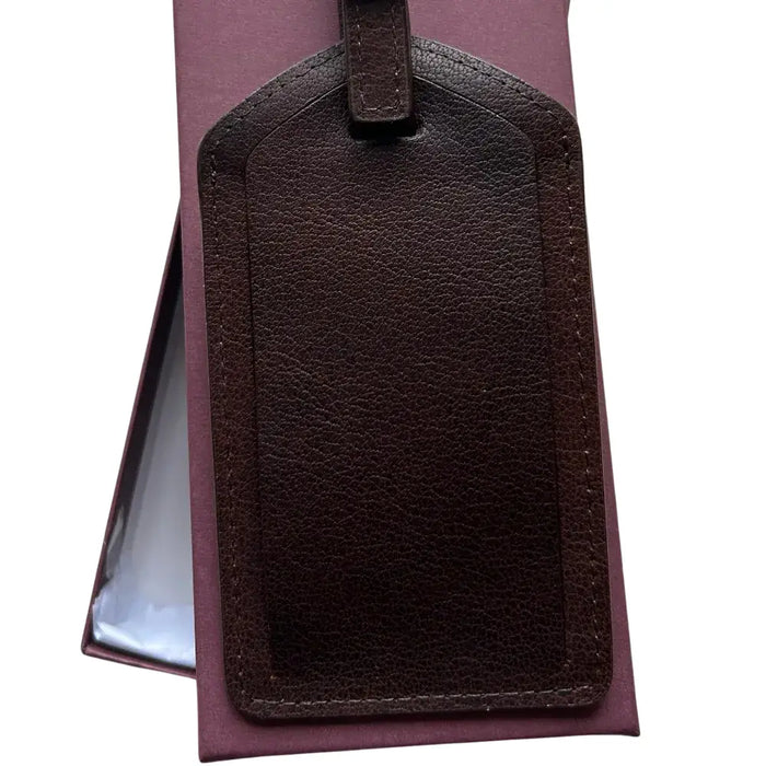 Full-Grain Leather Luggage Tag – Cambridge Travel Bag Tag by MiamiLeathers.com