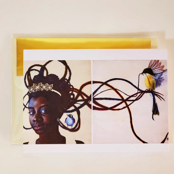 'GAMINE NSEREWA' S. Ross Browne Greeting Card: 5x7 Frame Ready by Adiva Naturals