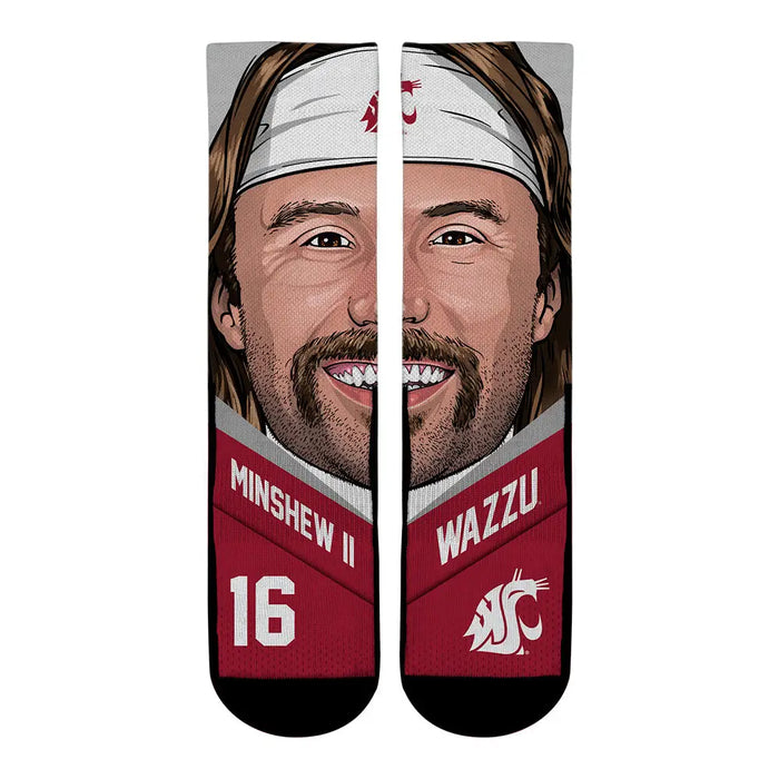 Gardner Minshew II - Washington State Cougars - Game Face by Rock 'Em Socks
