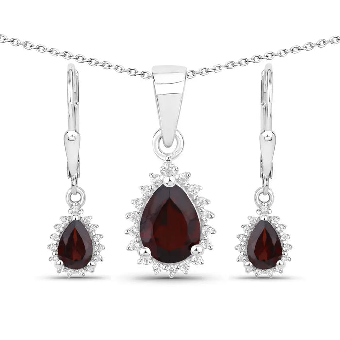 Garnet Jewelry Set by Fine Color Jewels