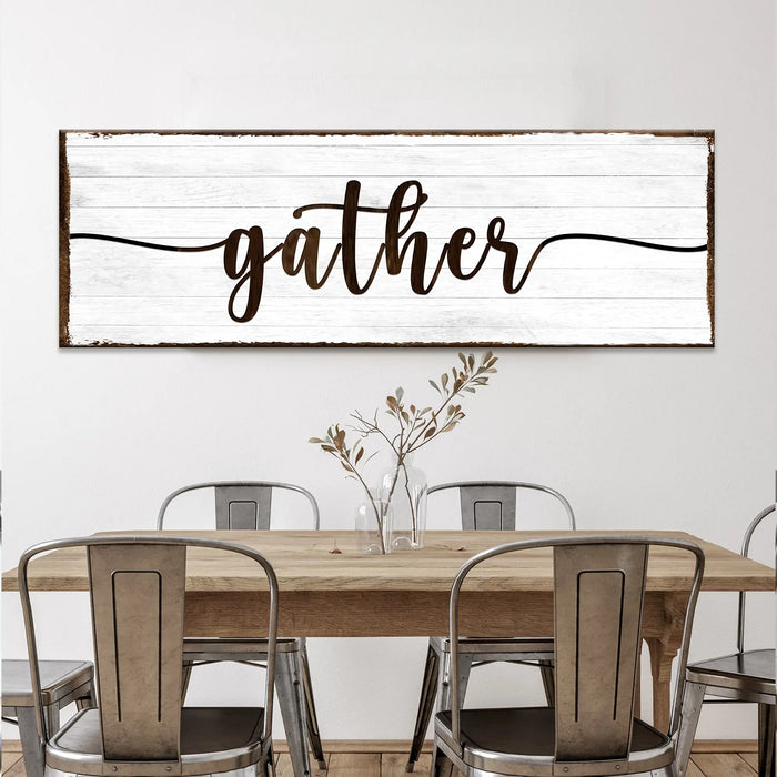 Gather Wall Art Sign II by Tailored Canvases