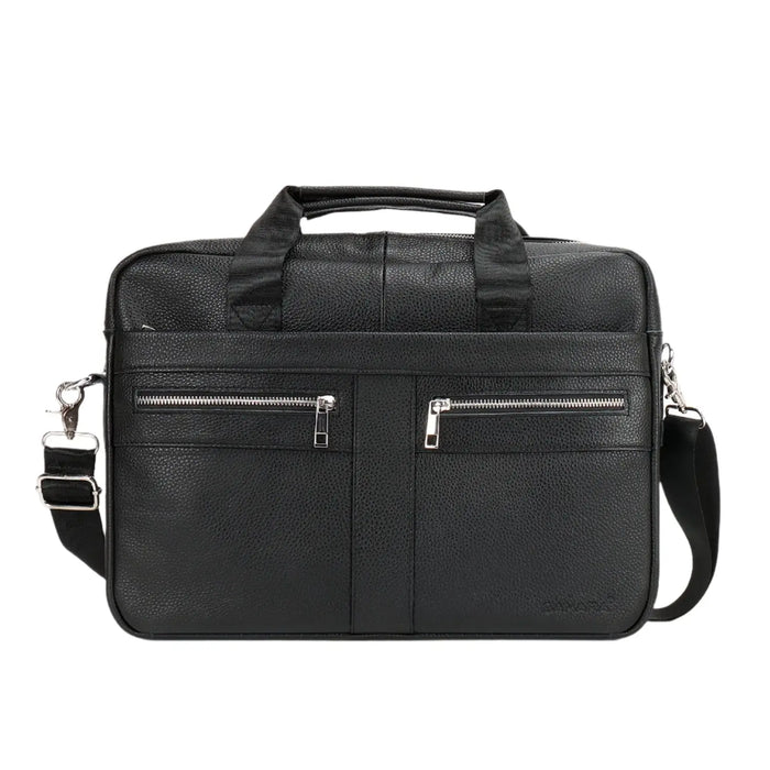 Genuine Leather Business Bag Briefcase - Laptops up to 16-inch by Zerodamage Sahara Case LLC