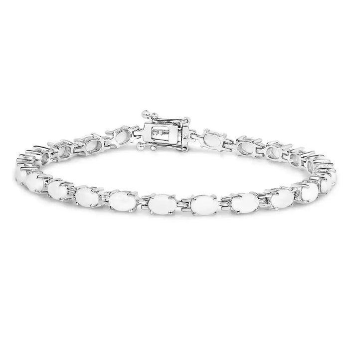 Genuine Opal Tennis Bracelet by Fine Color Jewels