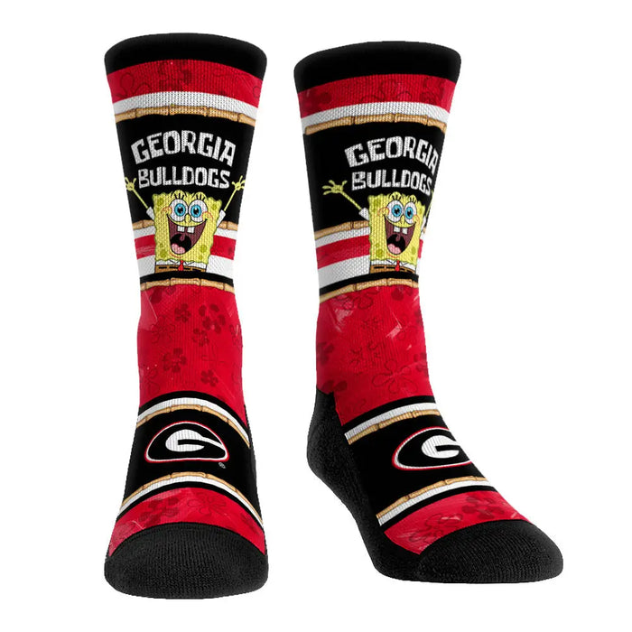 Georgia Bulldogs - SpongeBob SquarePants Tiki Stripe by Rock 'Em Socks