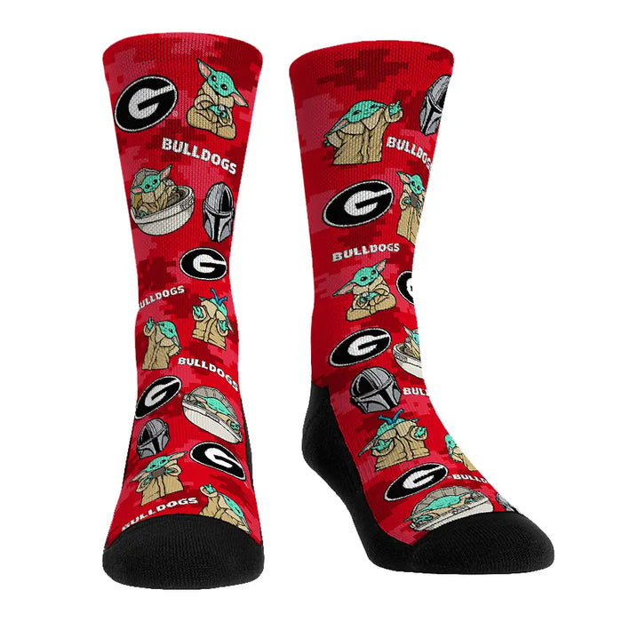 Georgia Bulldogs - Star Wars - Grogu All-Over by Rock 'Em Socks