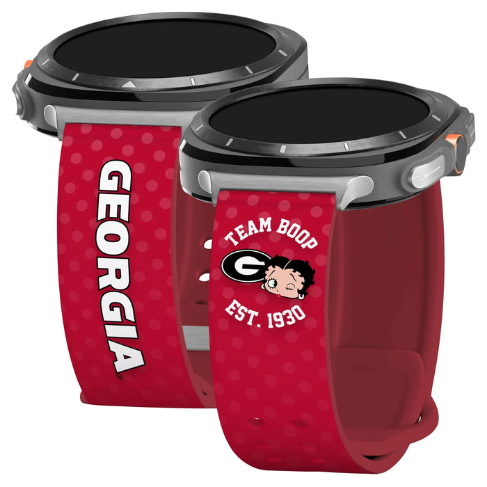 Georgia Bulldogs X Betty Boop HD Samsung Galaxy Watch Ultra Watch Band by Affinity Bands