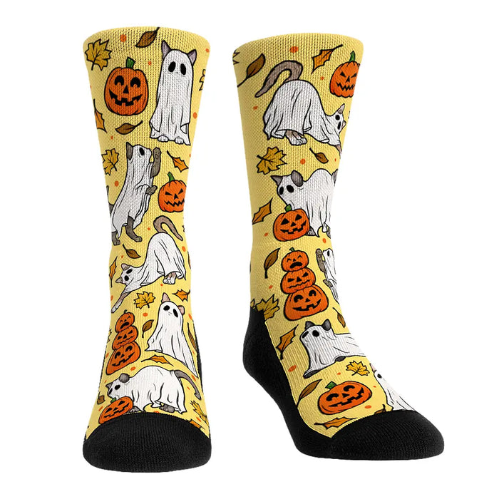 Ghost Cats All-Over by Rock 'Em Socks