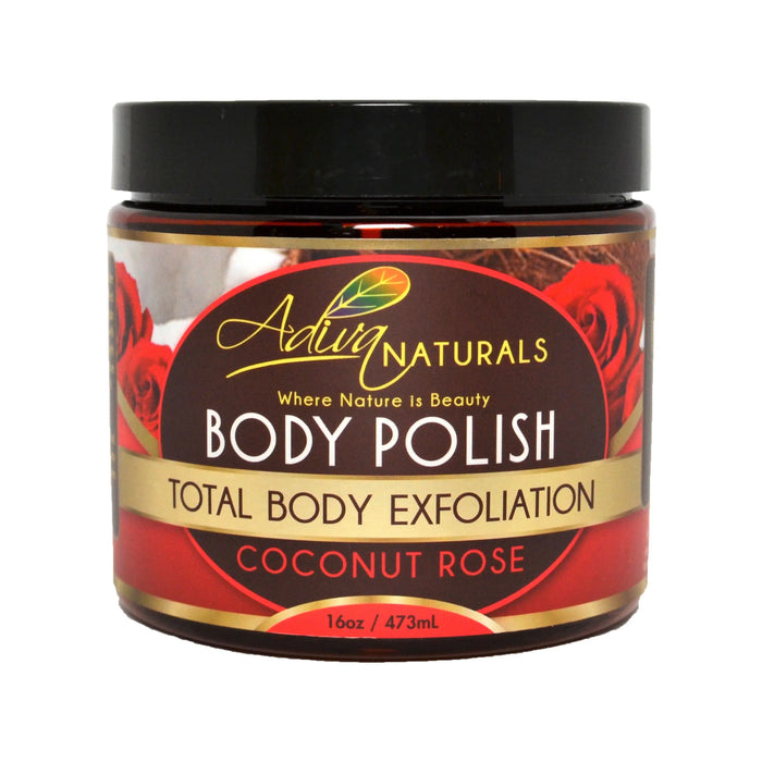 Ginger and Sugar Body Polish Scrub - Coconut Rose by Adiva Naturals