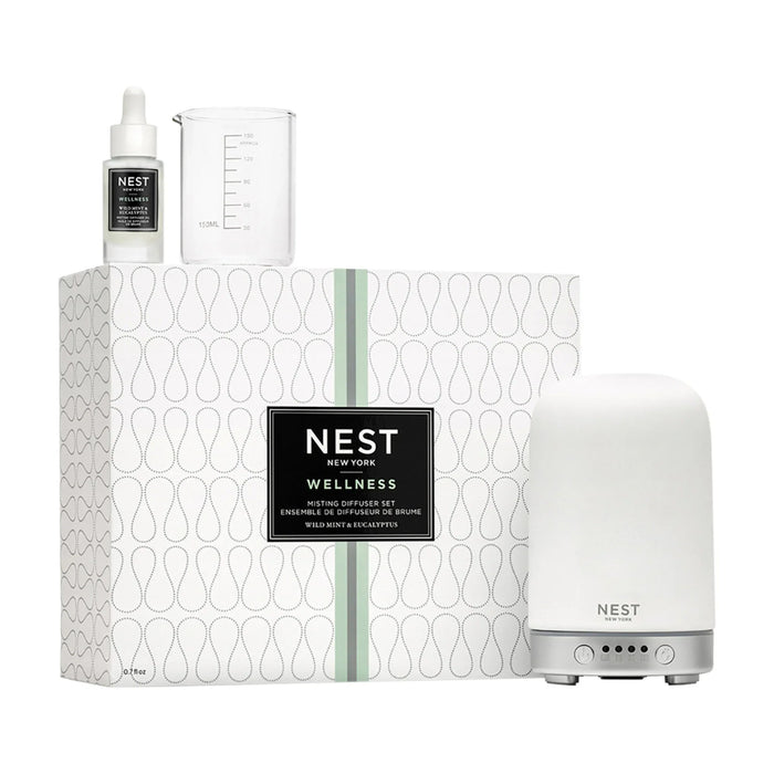 Nest New York Misting Diffuser Set With Wild Mint and Eucalyptus 0.78 OZ by Nava Beauty