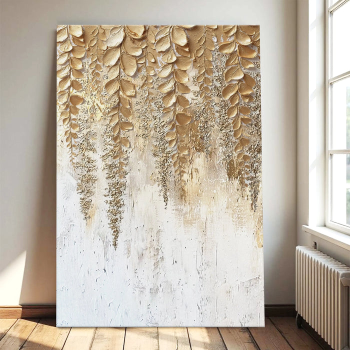 Golden Wisteria Wall Art by Tailored Canvases