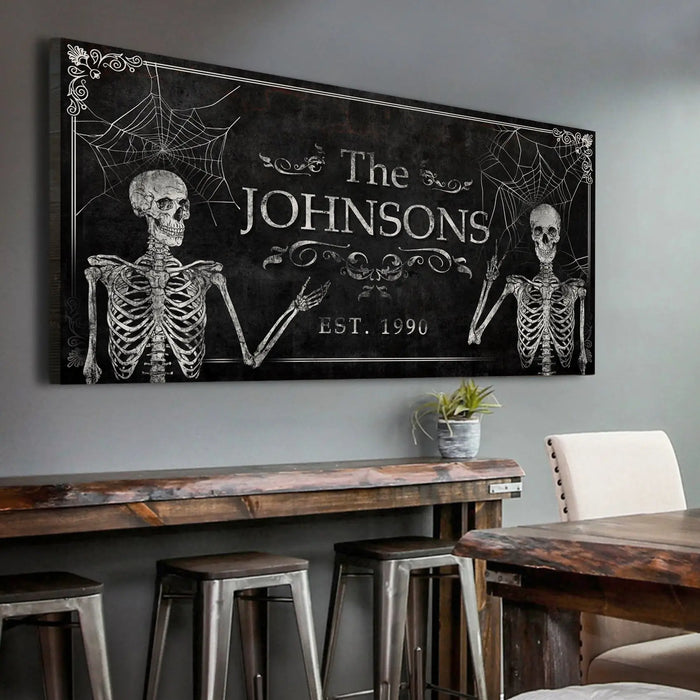 Gothic Family Sign by Tailored Canvases
