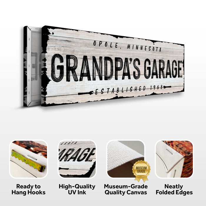 Grandpa Garage Sign II by Tailored Canvases