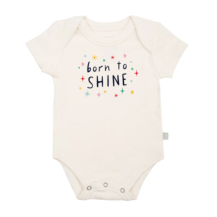 graphic bodysuit | born to shine by Finn + Emma