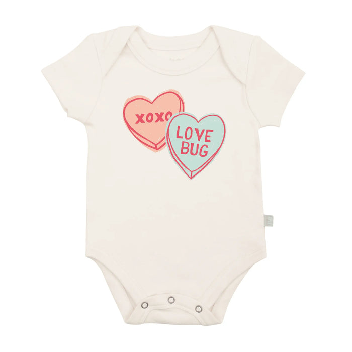 graphic bodysuit | candy hearts by Finn + Emma