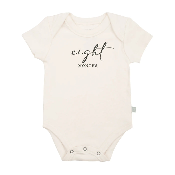 graphic bodysuit | eight months milestone charcoal by Finn + Emma