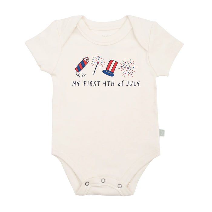 graphic bodysuit | my first 4th of july by Finn + Emma