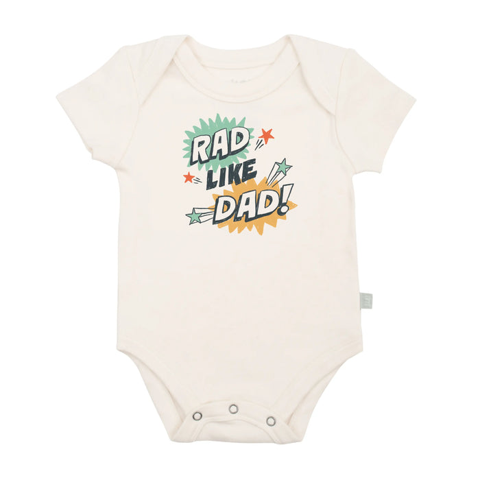 graphic bodysuit | rad like dad explosion by Finn + Emma
