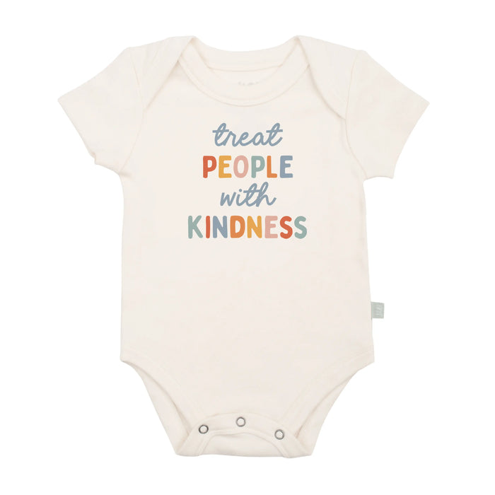 graphic bodysuit | treat people with kindness by Finn + Emma