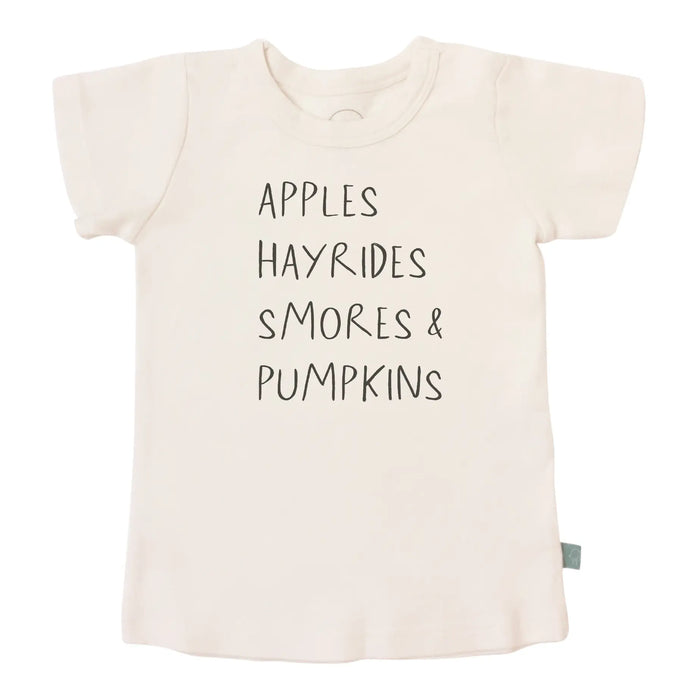 graphic tee | apples hayrides smores by Finn + Emma