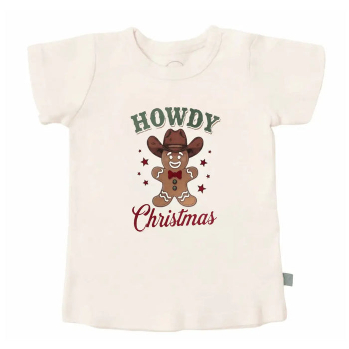 graphic tee | howdy gingerbread christmas by Finn + Emma