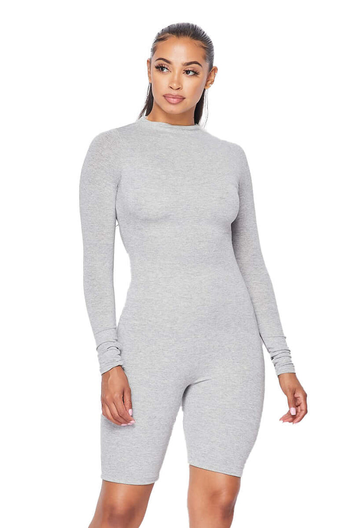 Long Sleeve Stretchy Romper by The House of Stylez