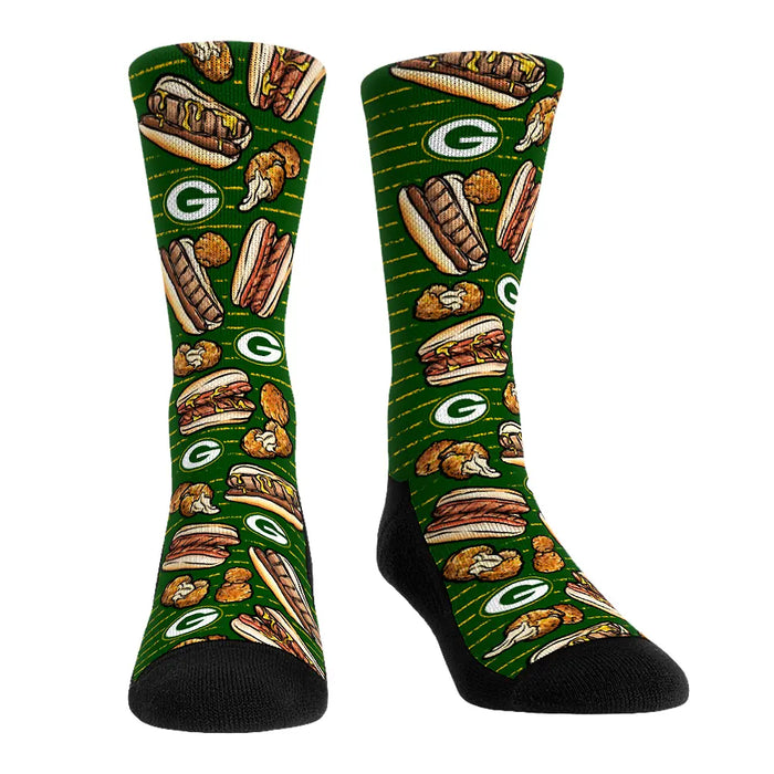 Green Bay Packers - Bratwurst & Cheese Curds by Rock 'Em Socks